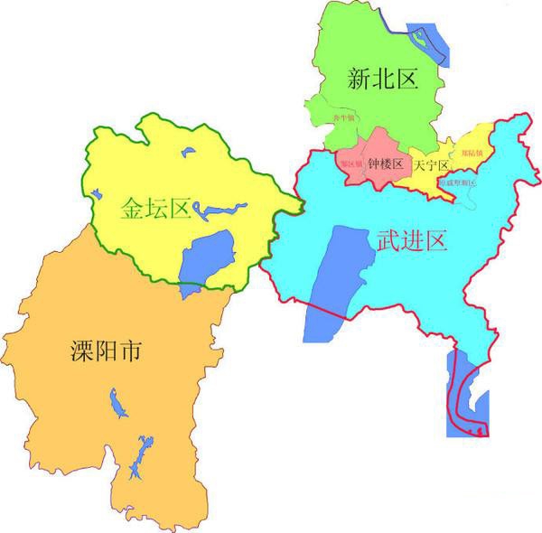 常州市新北区,武进区和溧阳市部分行政区划变更